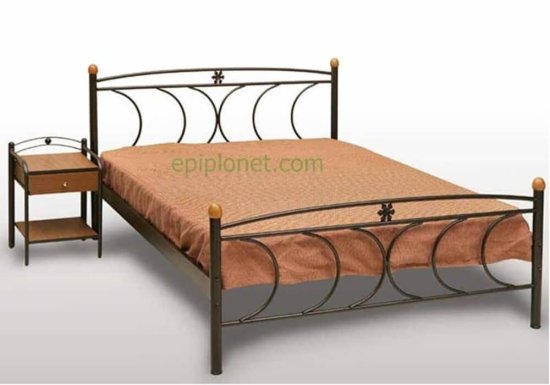Κρεβάτι Μεταλλικό Μονό ή Ημίδιπλο Γογ-Κρήτη