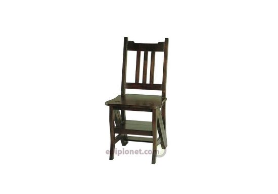 Καρέκλα-σκάλα απο μασίφ μαόνι J-135057