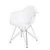 Πολυθρόνα σε λευκό χρώμα με σκελετό χρωμίου V-125124