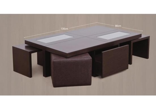 Τραπέζι σαλονιού μοντέρνο με ζιγκον και σκαμπό Ρόμα 120037