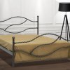 Μεταλλικό Διπλό Κρεβάτι Με Σχέδιο Πλεξούδες Γ-050643