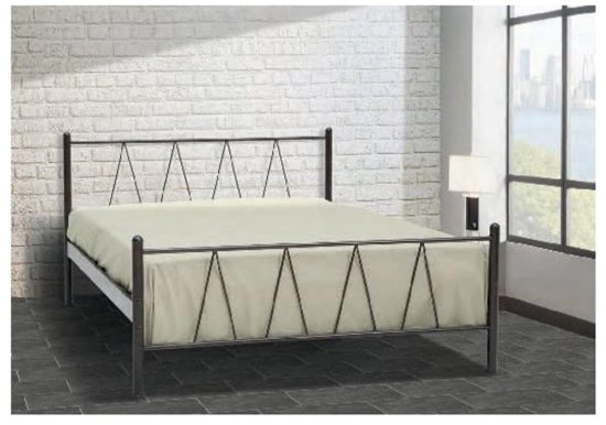 Φθηνό Μεταλλικό Κρεβάτι Με Τάβλες Γ-200026