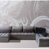 Σύνθεση Καναπέ σε γκρί χρώμα και με ιδιαίτερο κάθισμα AS-100083