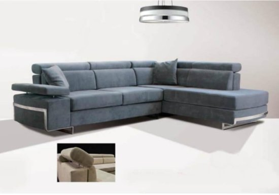 Καναπές Με Προσκέφαλο και Μεταλλικά Πόδια Σε Τετράγωνο Σχήμα AS-100081