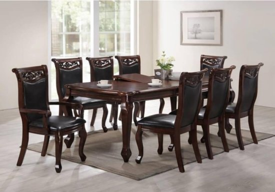 Τραπέζι Με Επέκταση και Έξι Σκαλιστές Καρέκλες G-122048