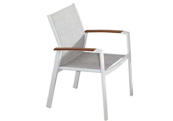 Καρέκλα αλουμινίου λευκή