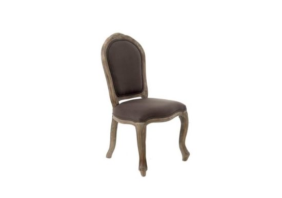 Νεοκλασική Καρέκλα με Καφέ Ύφασμα Η-135131