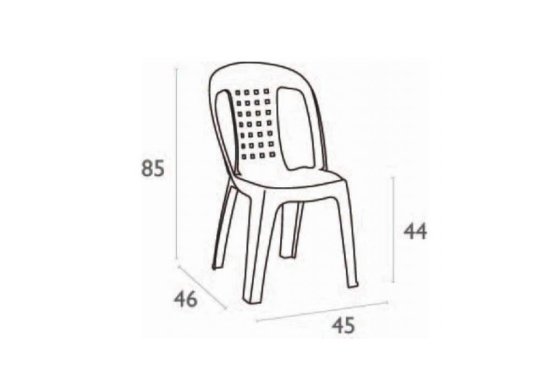 Καρέκλα πλαστική στοιβαζόμενη με ιδιαίτερο σχεδιασμό