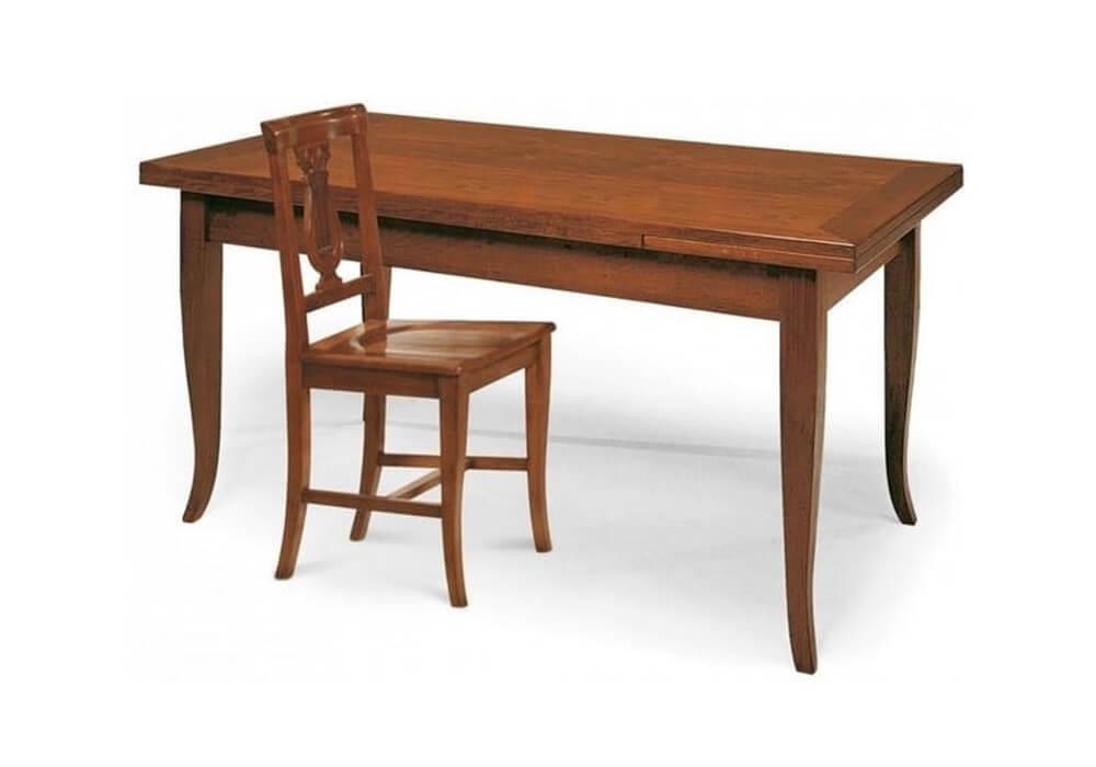 Ξύλινο Τραπέζι με 2 φύλλα επέκτασης από καρυδιά ΤΕ-122064