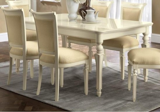 Τραπέζι με Επέκταση Σε Απόχρωση Ελεφαντόδοντου CG-122071