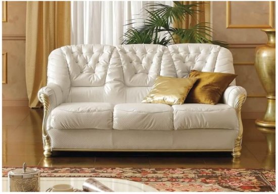 Κλασικός Χρυσός Τριθέσιος Καναπές Κρεβάτι CG-105035