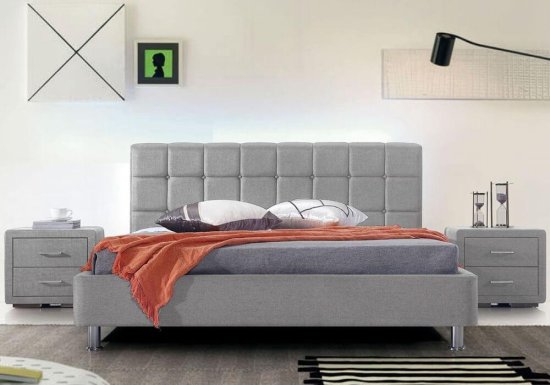 Όμορφο Κρεβάτι Ντυμένο με Ύφασμα V-050491