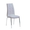 Καρέκλα με Εντυπωσιακή Επένδυση από Δερματίνη σε Κρεμ Χρώμα 190399