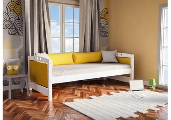 Καναπές Κρεβάτι με Διχρωμία και Ψηλά Μπράτσα Οξιά Sa-280054