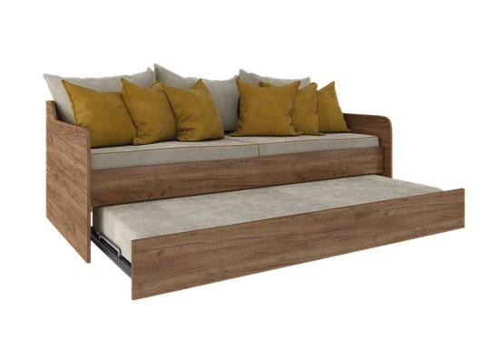Καναπές κρεβάτι με ξύλινο σκελετό