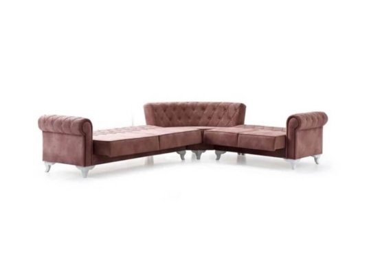 Γωνιακός chesterfield καναπές κρεβάτι Ef-100103