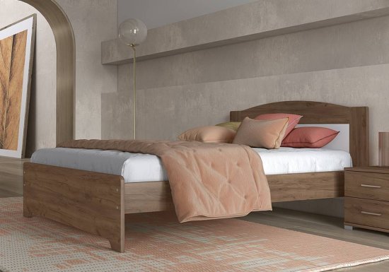Οικονομικό ξύλινο κρεβάτι
