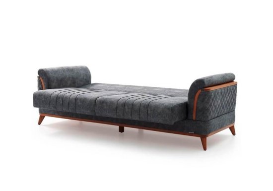 Καναπές – Κρεβάτι με Ύφασμα και Ξύλο Ef-105067