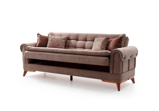 Καναπές Κρεβάτι με Καπιτονέ Επίστρωμα Ef-105069