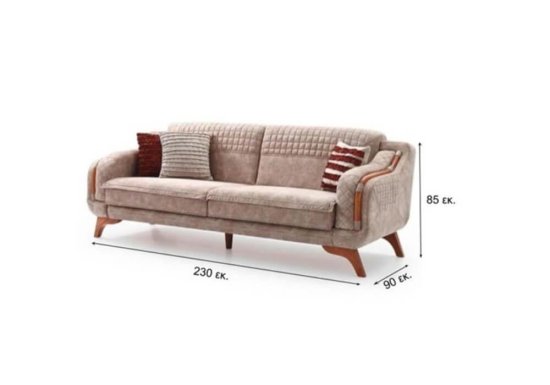 Καναπές Κρεβάτι με Ξύλινα Στοιχεία Προμηθέας Ef-105070
