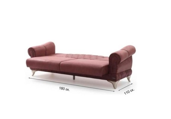 Τριθέσιος Καναπές Κρεβάτι Νεοκλασικός “Elizabeth” Ef-100106