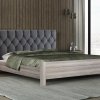 Καπιτονέ κρεβάτι με ξύλινη βάση