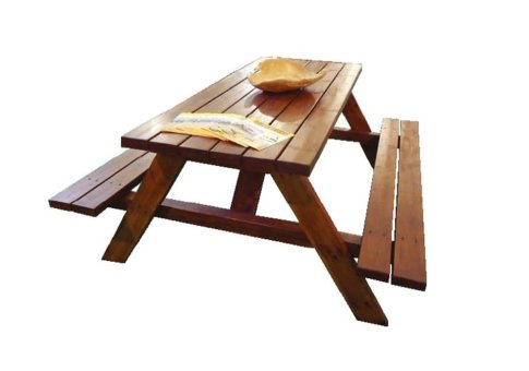 ξύλινο τραπέζι πάγκος για τον κήπο