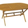 ξύλινο οβάλ πτυσσόμενο τραπέζι από ακακία