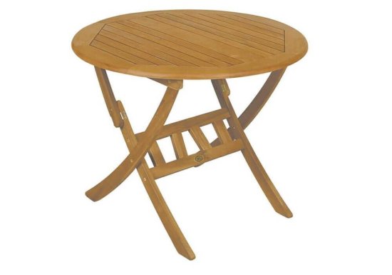 ξύλινο στρογγυλό πτυσσόμενο τραπέζι