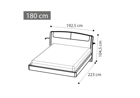 μοντέρνο κρεβάτι διαστάσεις 180