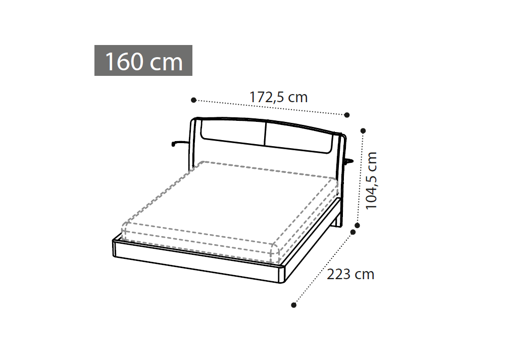 μοντέρνο κρεβάτι διαστάσεις