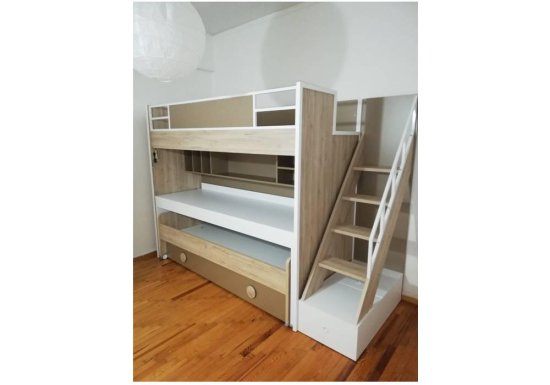 Κουκέτα με 2 κρεβάτια και γραφείο με σκάλα