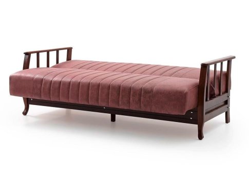 παραδοσιακός ξύλινος καναπές κρεβάτι