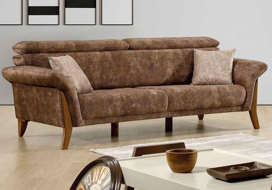 Μοντέρνος καναπές με ανάκλιση στο προσκέφαλο