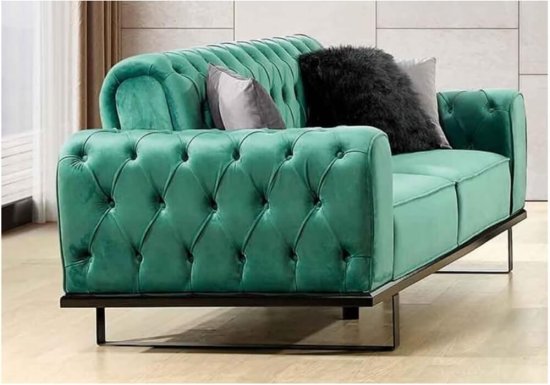 Μοντέρνος καναπές με μεταλλικά μαύρα πόδια Ass-105092