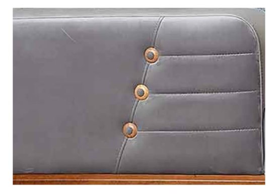 Kαναπές-κρεβάτι με ξύλινα ποδαράκια και σχέδιο κουμπιά στα μπράτσα Ass-105093