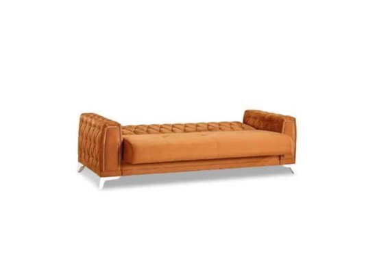 Μοντέρνος καναπές με λευκά ξύλινα πόδια Ass-105112