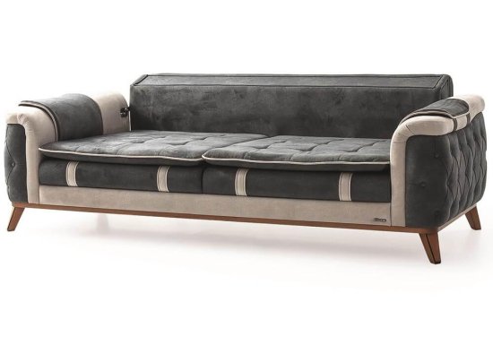 Καπιτονέ καναπές με επίστρωμα κρεβάτι