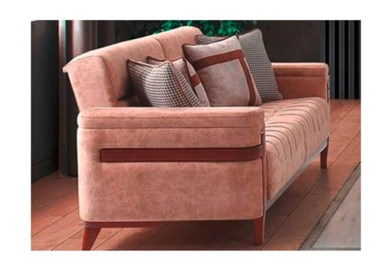 Καναπές κρεβάτι με ξύλινες λεπτομέρειες Ef-105115