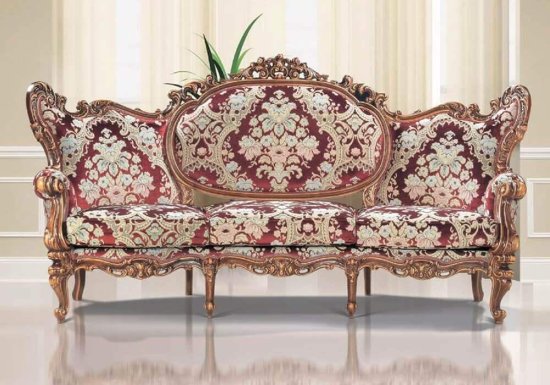 καναπές σε μπαρόκ Γαλλικό στυλ