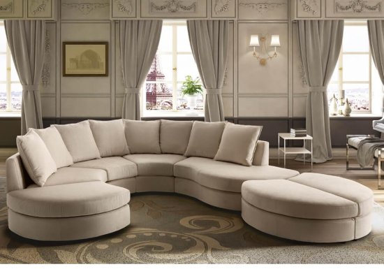 Luxury Ιταλικός καναπές με πουφ