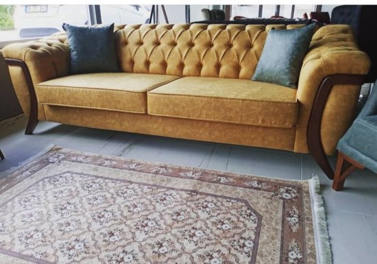 chesterfield κιτρινος καναπές