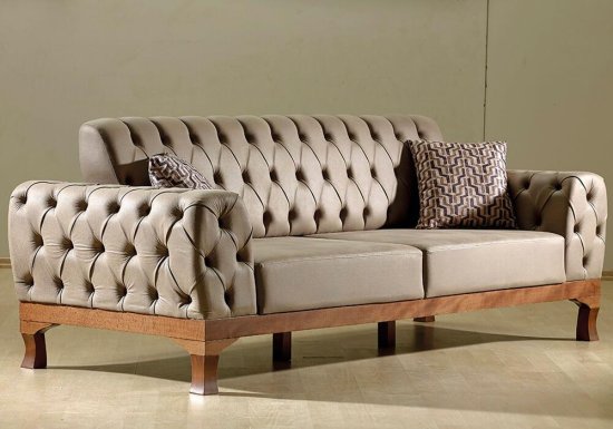Καπιτονέ καναπές με μετακινούμενη πλάτη