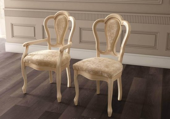 Καρέκλα και πολυθρόνα κλασική ιβουάρ Ιταλίας