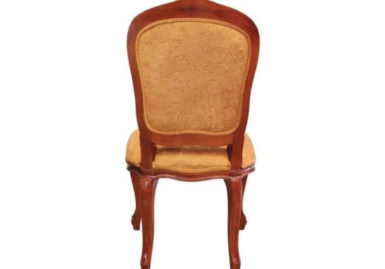 επενδυμένη πλάτης καρέκλας με χρυσό ύφασμα