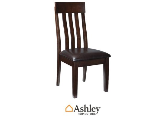 Καρέκλα τραπεζαρίας με φαρδιά ξύλινη πλάτη και τεχνόδερμα Ashley