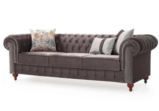 Chesterfield υφασμάτινος καναπές