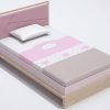 Νεανικό κρεβάτι με ροζ υφασμάτινο κεφαλάρι ANGEL