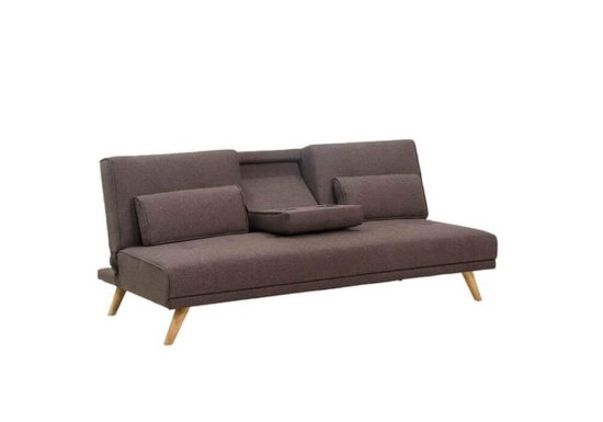 3Θέσιος Καναπές/Κρεβάτι Καφέ Ειδική Ανοιγόμενη Θήκη