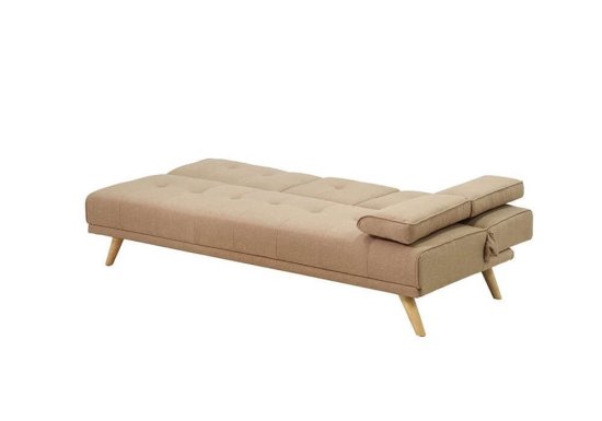 3Θέσιος Καναπές/Κρεβάτι Καφέ Ειδική Ανοιγόμενη Θήκη